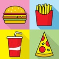 Fast food icons Ã¢â¬â stock illustration